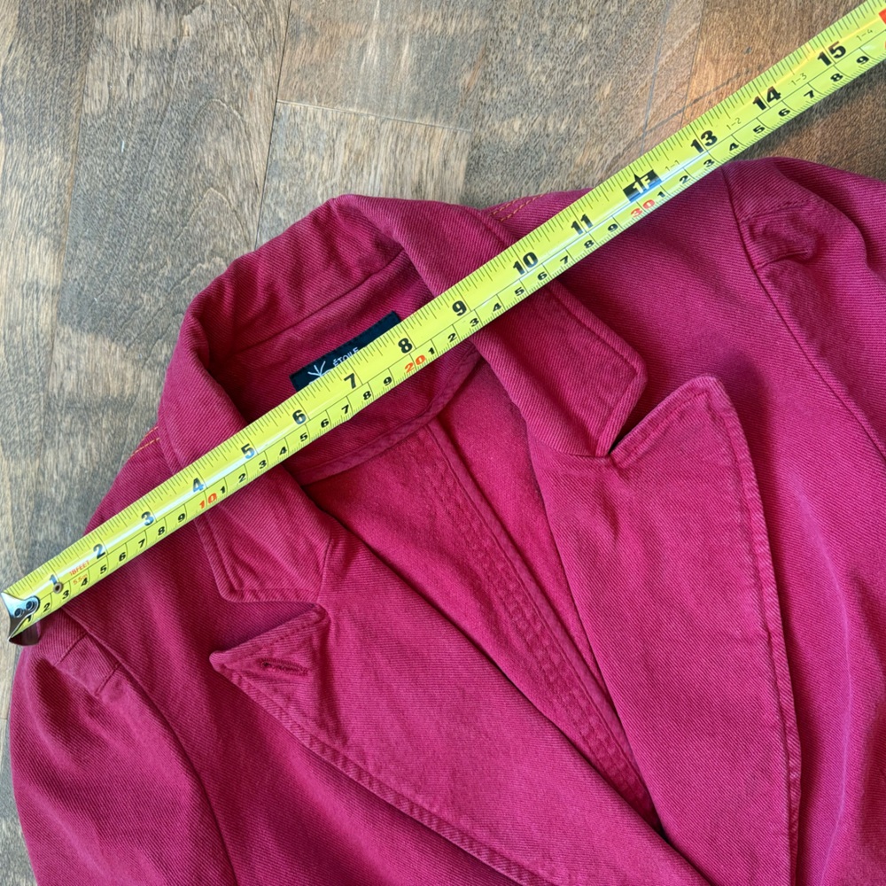 Isabel Marant Étoile Denim Blazer Size 0 Structured Jacket Raspberry - Picture 6 of 10
